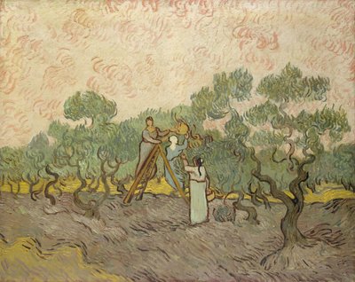 Vrouwen die olijven plukken door Vincent van Gogh